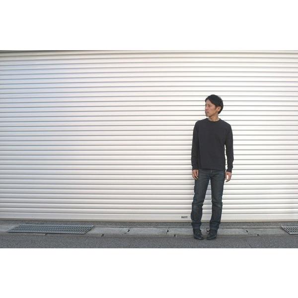 メンズ ピグメントダイ ロングスリーブ Tシャツ クルーネック