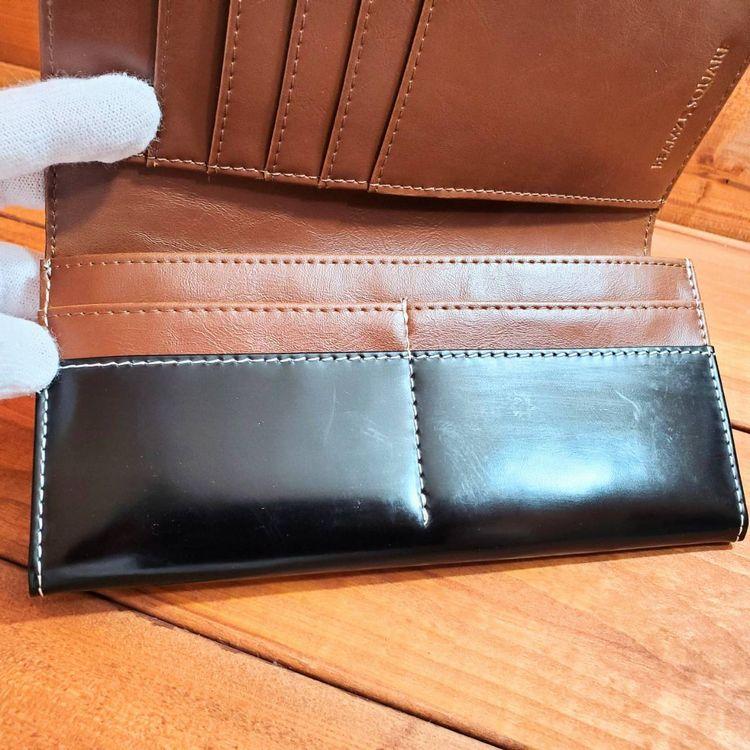 ホースレザー 長財布 ロング ウォレット 馬革 ブラックダイヤ 財布 本