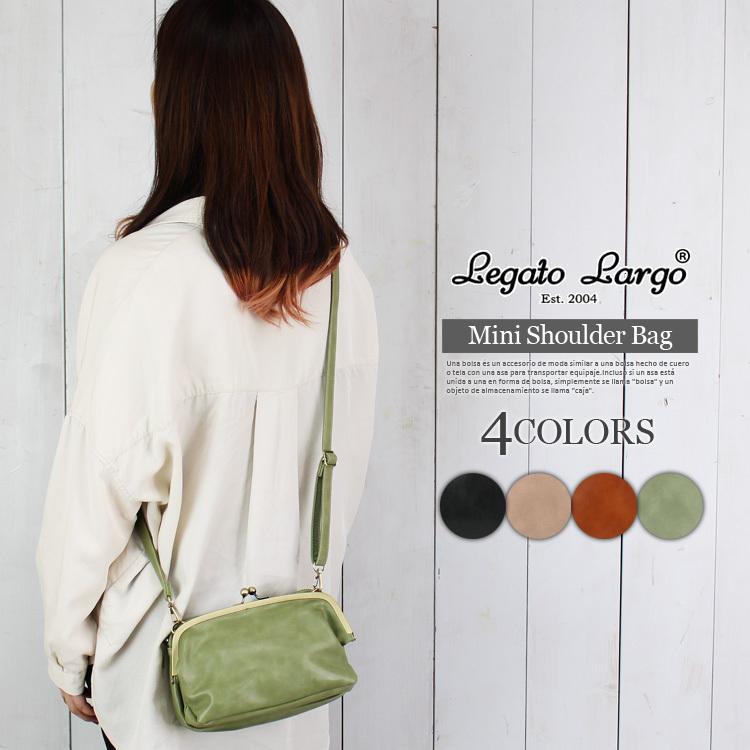 Legato Largo がま口 ミニ ショルダーバッグ ポーチ フェイク Legato Largo がま口 ミニ ショルダーバッグ ポーチ フェイク