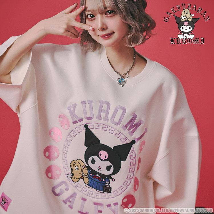 GALFY（ガルフィー） クロミ × ビッグサイズ ポンチ素材 半袖Tシャツ