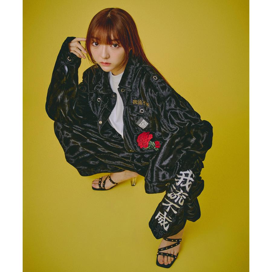 ガルフィー　ベロア　セットアップ　　ブラック GALFY（ガルフィー） 【セットアップ】 ベルボア ジャケット パンツ