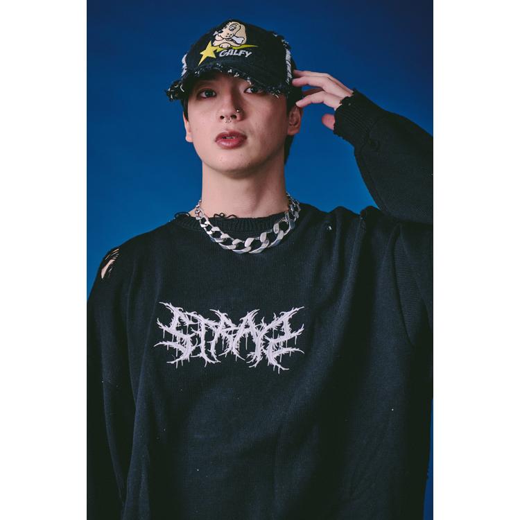 GALFY(ガルフィー) バチバチピアスニット - Black GALFY】バチバチピアスニット – PRESSING WEB SHOP