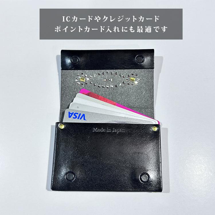 本革 USAスタッズ カードケース カスタム 名刺入れ 日本製 姫路レザー