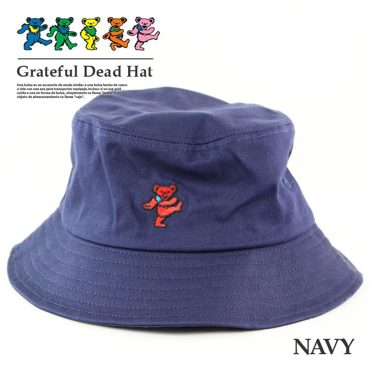 バケットハット 刺繍 ロゴ サファリハット 帽子 Grateful Dead