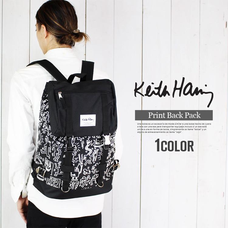 総柄 リュックサック Keith Haring キースへリング プリント メンズ ダブルベルト フラップ リュック バックル 通学 自転車 ブランド 高校生 大学生 61n2 Studio R 通販 Yahoo ショッピング