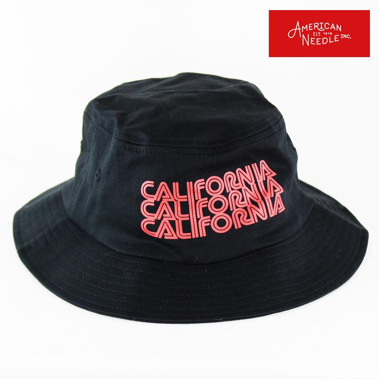 アメリカンニードル バケットハット California おしゃれ ストリート フェス プレゼント ユニセックス ロゴ 人気 帽子 誕生日 セール品 California