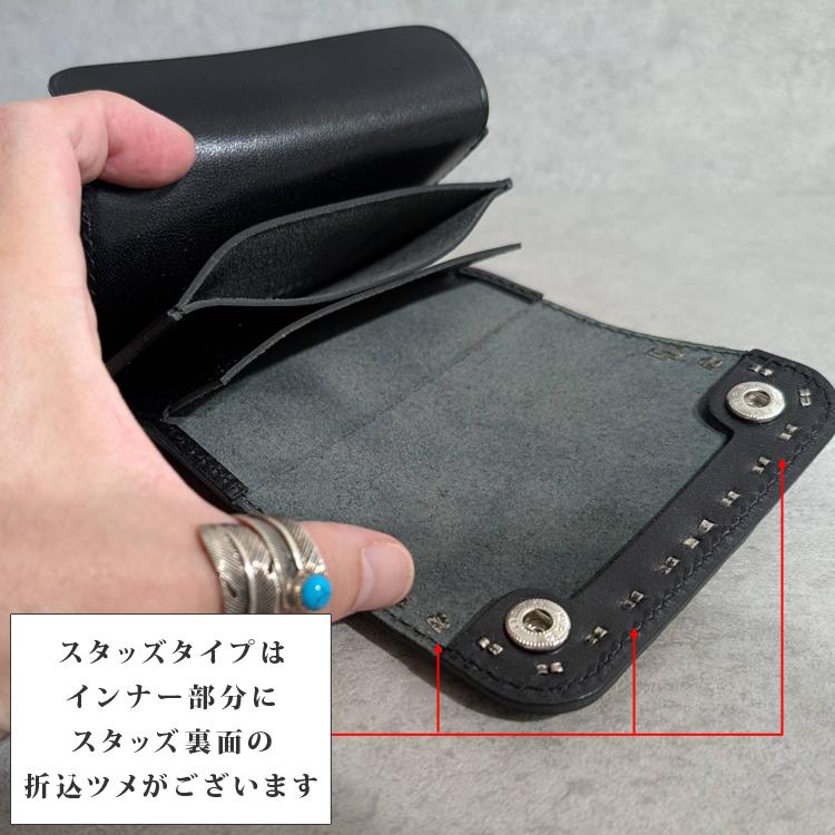 エッジライン USAスタッズ 日本製 正規 栃木レザー コンパクト