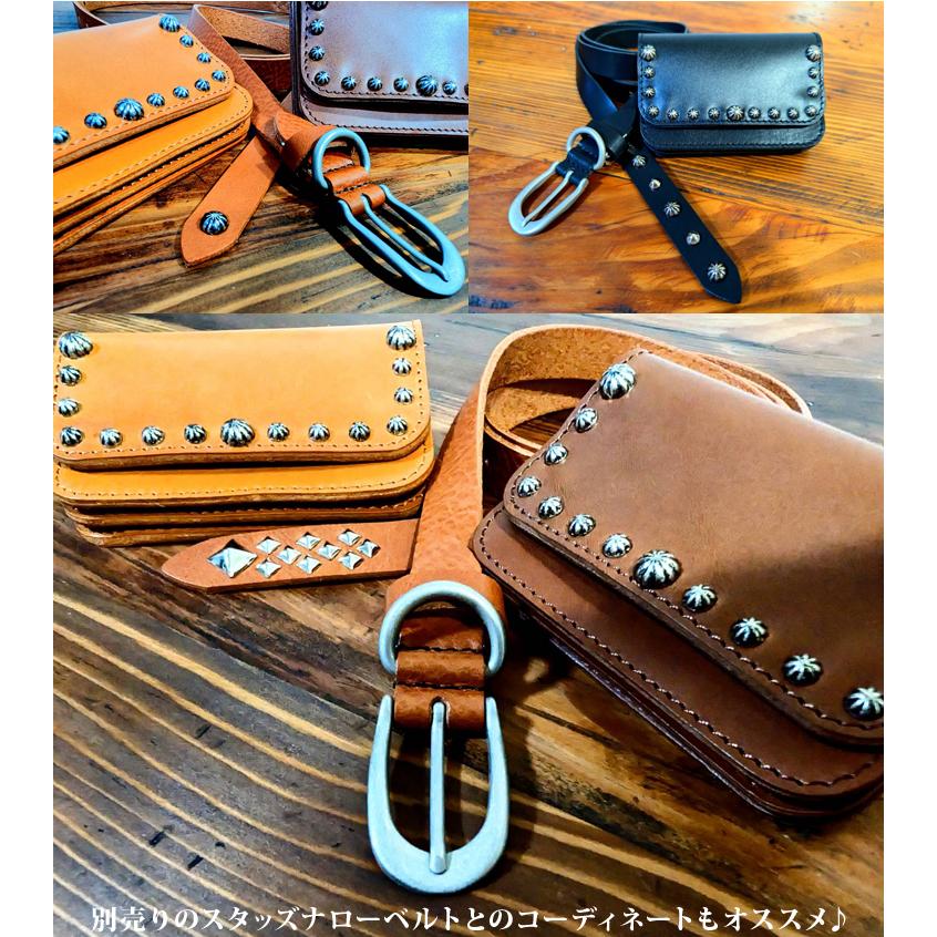 エッジライン USAスタッズ 日本製 正規 栃木レザー コンパクト