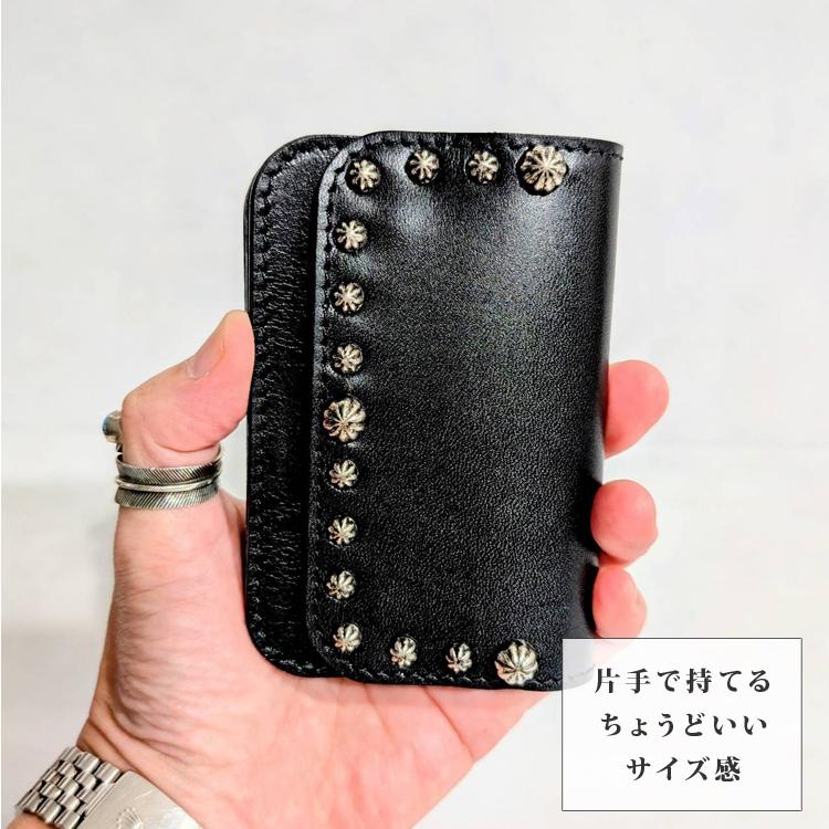 エッジライン USAスタッズ 日本製 正規 栃木レザー コンパクト