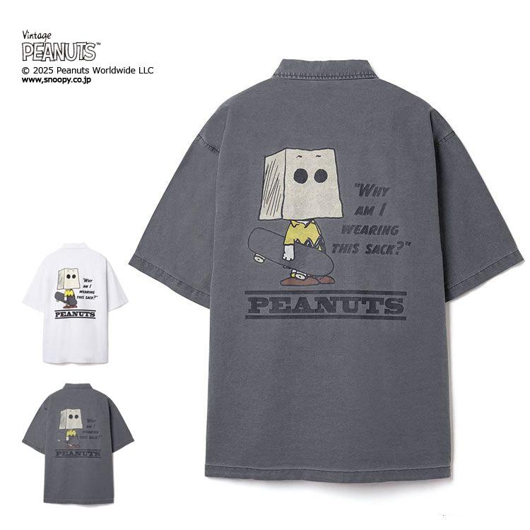 PEANUTS ミリタリー 半袖 シャツ スケートボード NUTMEG ダブルー