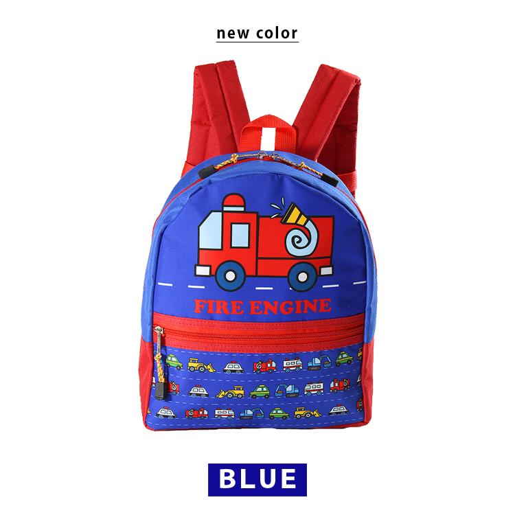 【色: 働く車/ブルー】[BIGHAS] リュック キッズ 子供 リュックサック キッズ ショベルカー ブルドーザー リュック 働く車 リュックサック