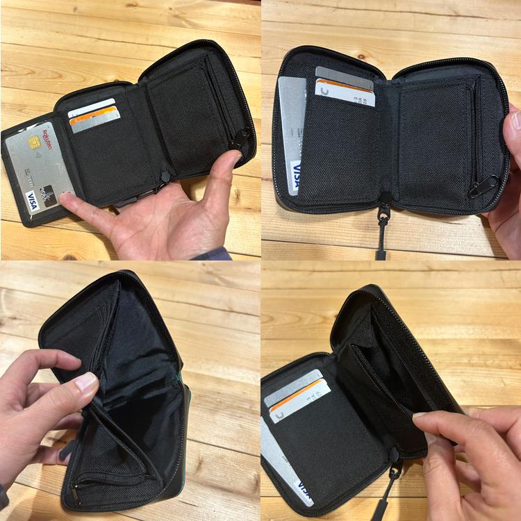 ラウンドジップ 二つ折り 財布 撥水 ラウンドファスナー 札入れ 小銭