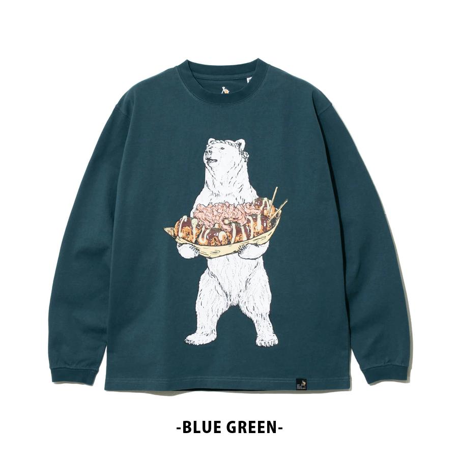 go slow caravan たこ焼き 白くま プリント 長袖 Tシャツ カットソー 
