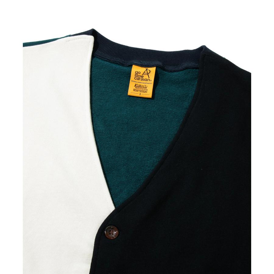 go slow caravan カーディガン 裏毛生地 CRAZY マチポケット付き リラックスシルエット 空紡糸裏毛 オシャレ カジュアル トップス ユニセックス 332604 go slow caravan（ゴースローキャラバン） カーディガン 裏毛生地