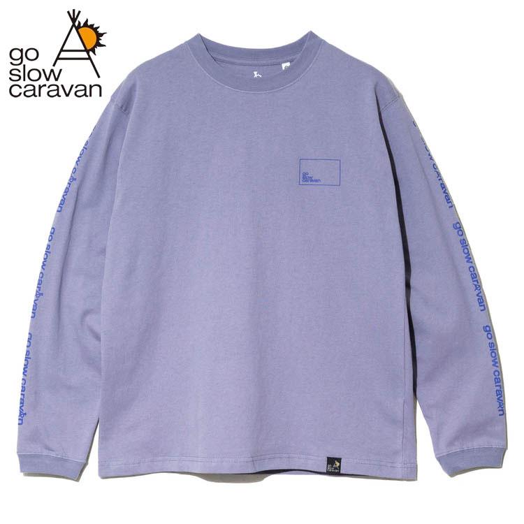 go slow caravan 長袖 Tシャツ スクエアロゴ バックプリント