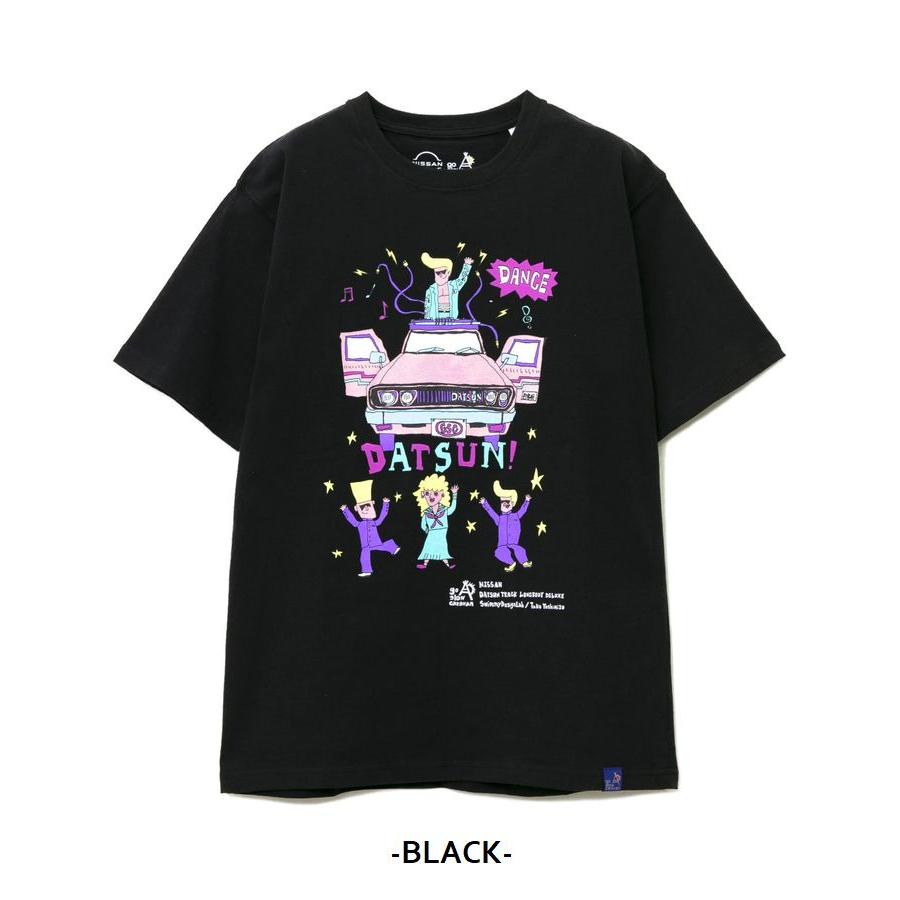 go slow caravan NISSAN 日産 コラボ 半袖 Tシャツ DATSUN TRACK TEE カットソー クルーネック ユニセックス トップス アウトドア キャンプ フェス｜studio-r｜09