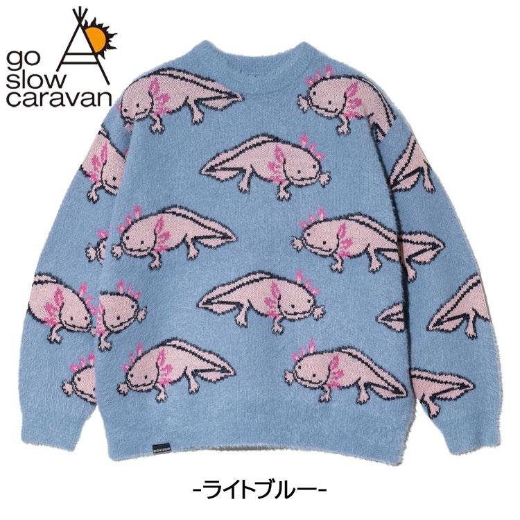 go slow caravan（ゴースローキャラバン） ウーパールーパー柄 総柄