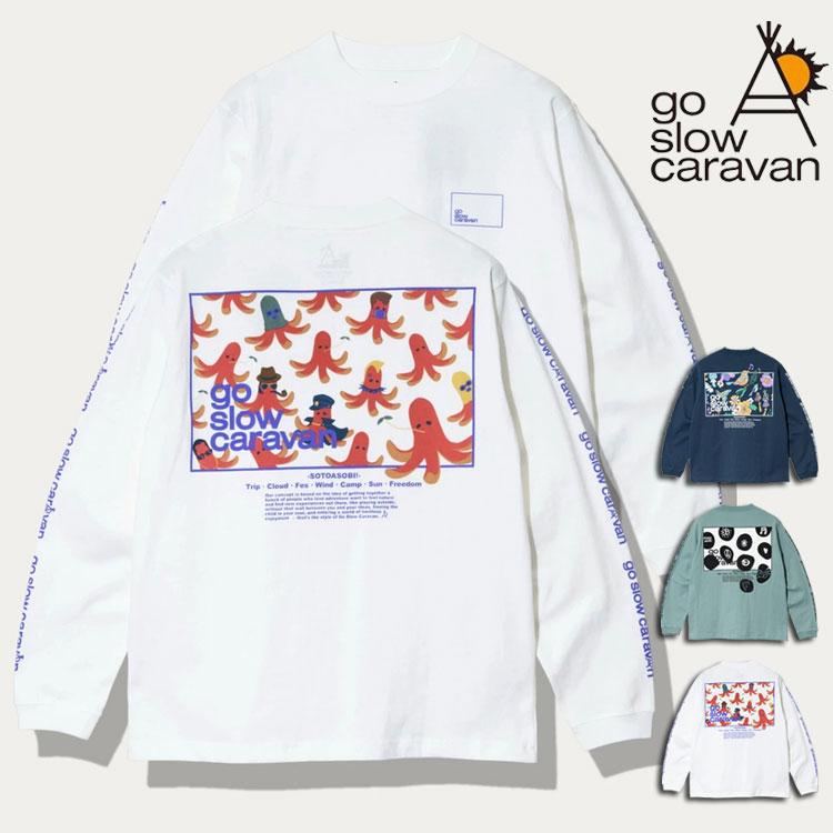 go slow caravan（ゴースローキャラバン） バックプリント 長袖Tシャツ