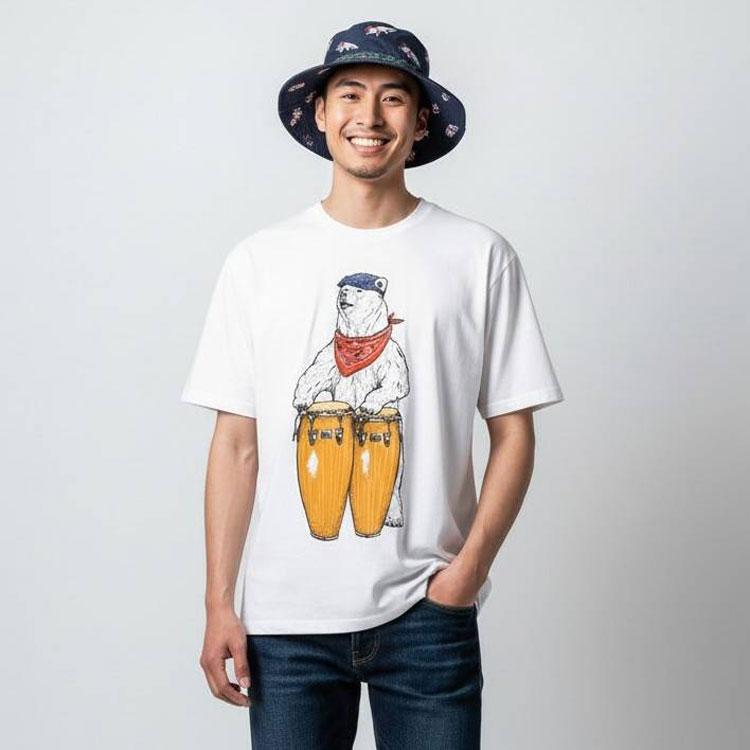 go slow caravan（ゴースローキャラバン） コンガクマ 半袖 Tシャツ 熊