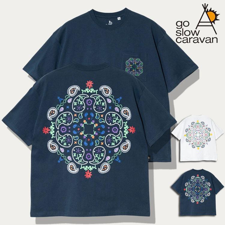 go slow caravan（ゴースローキャラバン） ペイズリー柄 刺繍ポケット