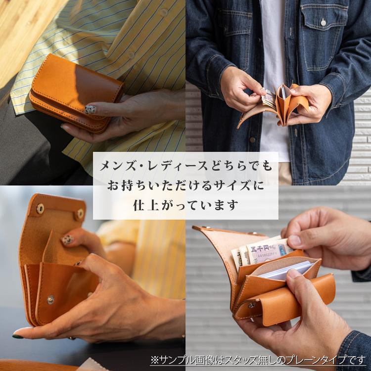 日本製 栃木レザー USAスタッズ ショート トラッカー ウォレット 正規