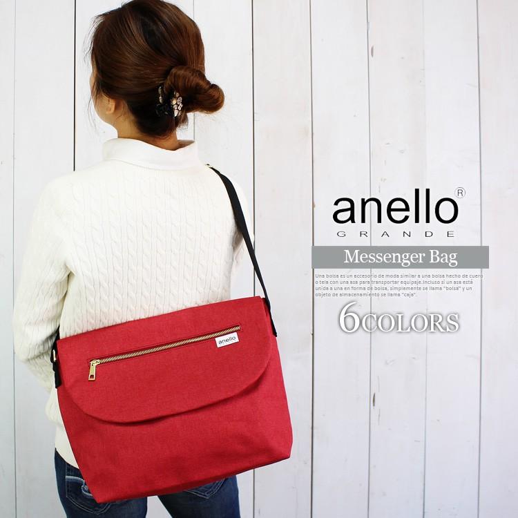 Anello アネロ レディース ショルダーバッグ メッセンジャーバッグ 赤 ファクトリーアウトレット