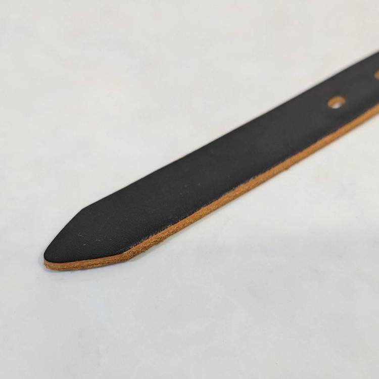 日本製 真鍮バックル 茶芯 レザー ベルト 本革 細ベルト ナローベルト