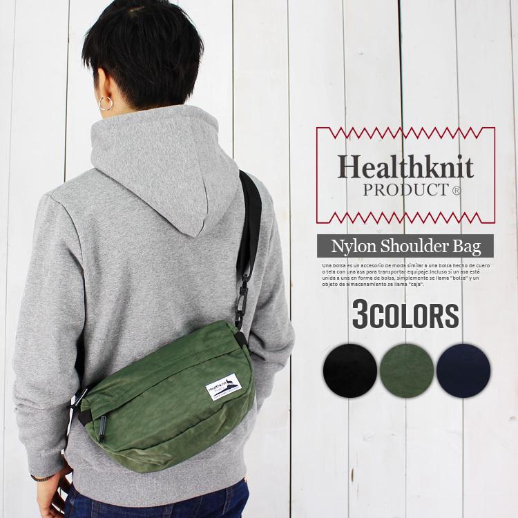 撥水 ナイロン ショルダーバッグ Healthknit 斜めがけ バッグ 撥水 ナイロン ショルダーバッグ Healthknit 斜めがけ バッグ