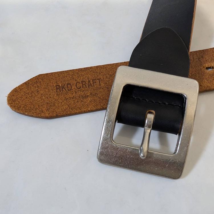 5ミリ厚 多脂革 ブラック 茶芯 ベルト G32バックル TISS CUSTOM LEATHERS/ティスカスタムレザーズ】「Teacore Plain Belt