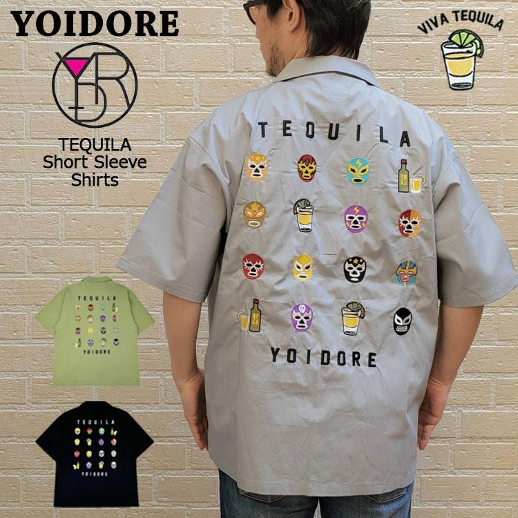 YOIDORE 酔いどれ ルーズシルエット 覆面 マスクマン柄 刺繍 半袖