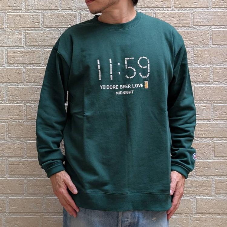 YOIDORE よいどれ BEER SUKI クルー スウェット バックグラフィック