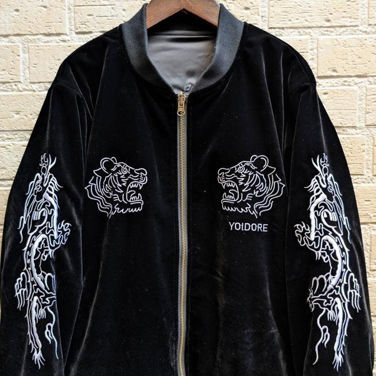 90s 80s ヴィンテージ スカジャン ベロア リバーシブル 龍 a9dd2211dcfb56d3112d0929bcc7f0