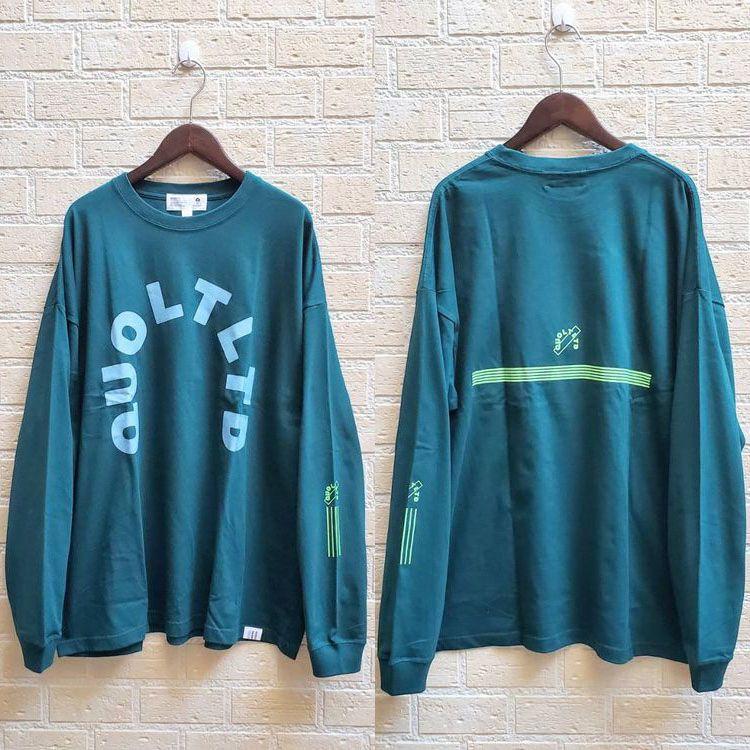 QUOLT プリント 長袖Tシャツ ビッグサイズ Tシャツ カットソー クルーネック クオルト 袖リブ ロングスリーブ Tee ユニセックス アウトドア 901t-1787 quolt（クオルト） プリント 長袖Tシャツ ビッグサイズ Tシャツ