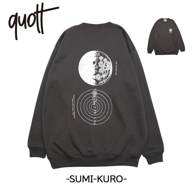 quolt（クオルト） 裏起毛 クルーネック スウェット ガリレオ プリント