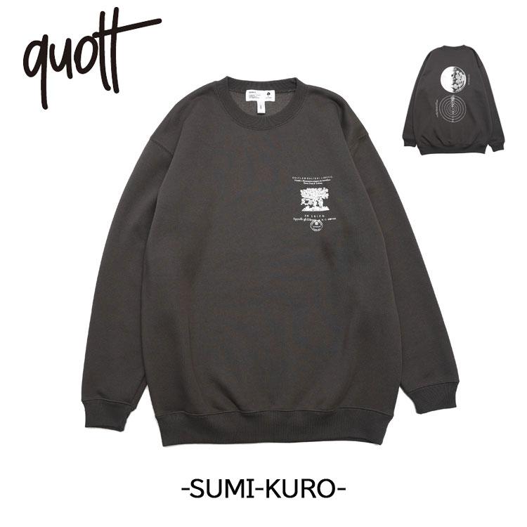 quolt（クオルト） 裏起毛 クルーネック スウェット ガリレオ プリント