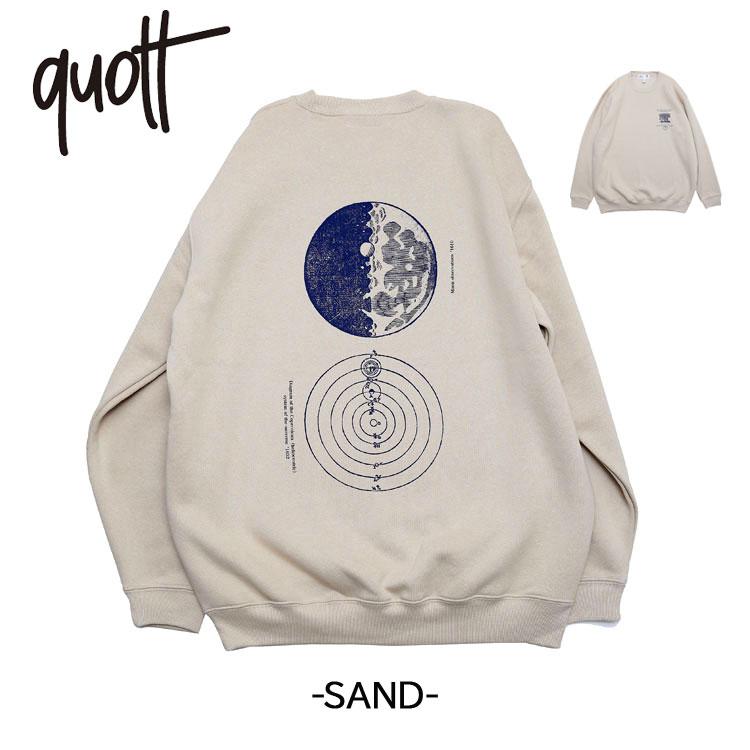 quolt（クオルト） 裏起毛 クルーネック スウェット ガリレオ プリント