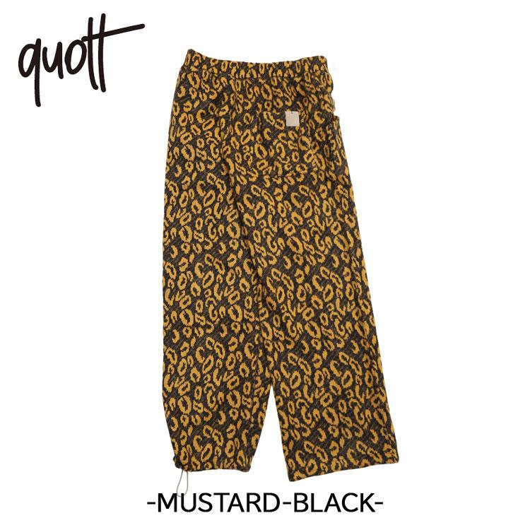 QUOLT レオパード柄 ニットパンツ 起毛状 ローゲージ 起毛ニット パンツ ドローコード ゆったり ユニセックス ボトムス 通学 旅行 デイリー 秋 冬 プレゼント_5