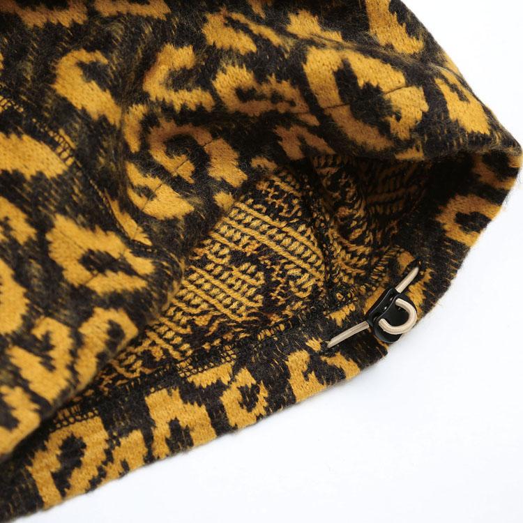 quolt（クオルト） レオパード柄 ニットパンツ 起毛状 ローゲージ 起毛