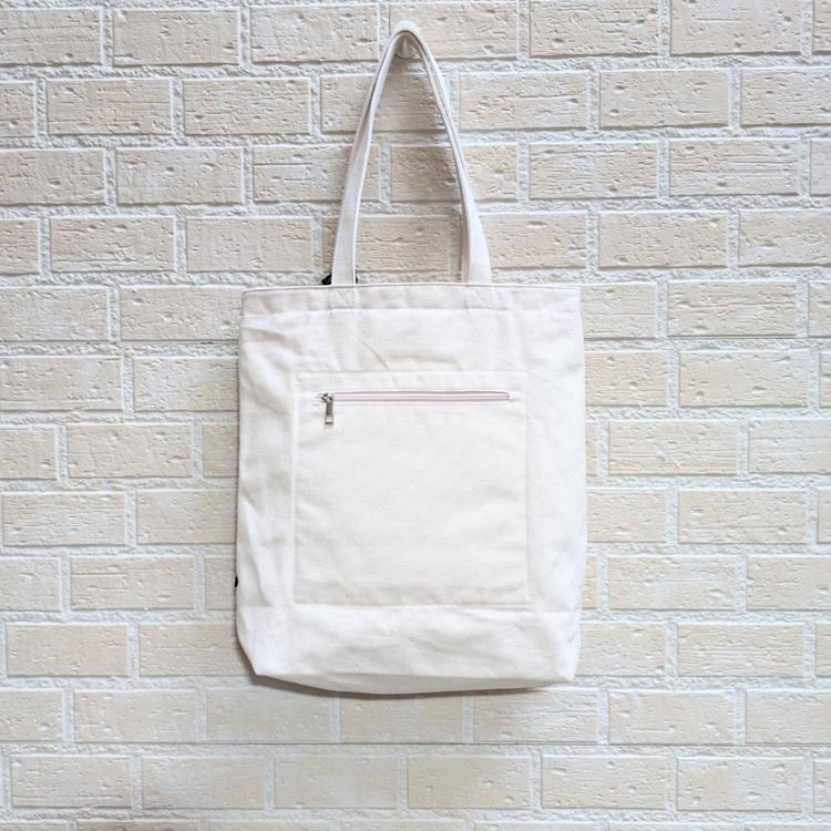 和風 アニマルデザイン キャンバス トートバッグ A4対応 ファスナー
