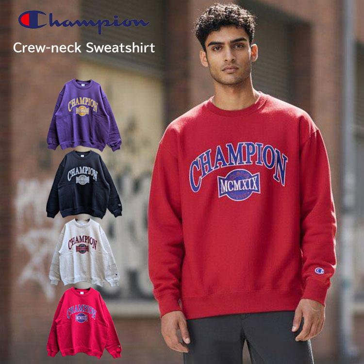 Champion クルーネック スウェットシャツ アクションスタイル ミディアムウェイト 裏起毛仕様 ルーズフィット 男女兼用 ユニセックス c3-a017 ACTION STYLE 【特別価格】 Champion クルーネック スウェットシャツ