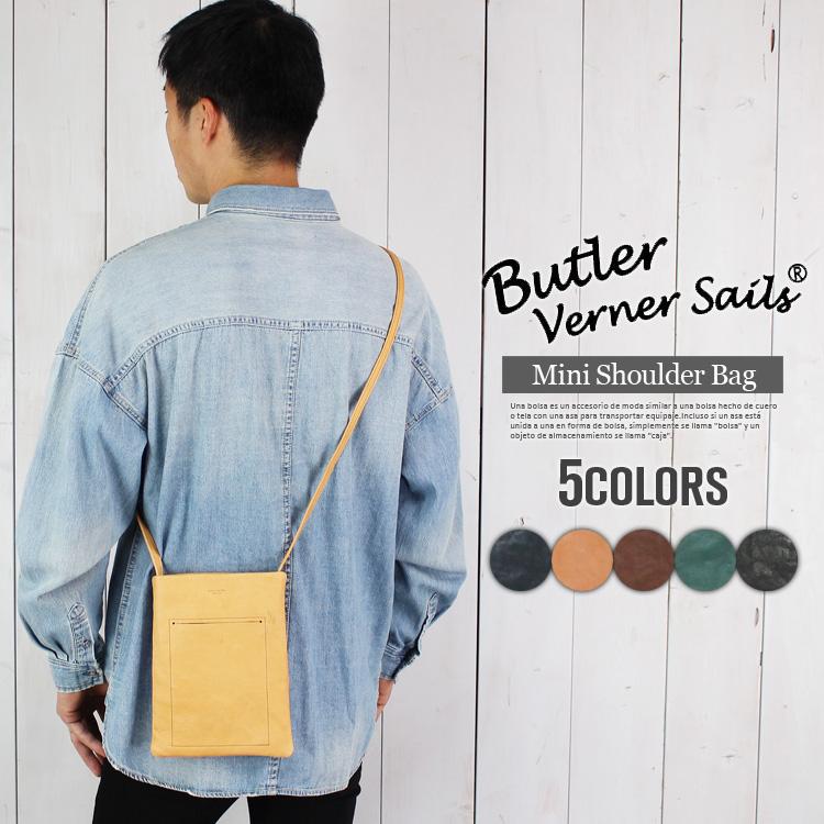 Butler Verner Sails 馬革 ショルダーバッグ スマホポシェット 日本製 シンプル スマホショルダー 本革 カジュアル ライブ フェス 旅行 観光 ギフト プレゼント ja-2522 Butler Verner Sails（バトラーバーナーセイルズ） 馬革 ショルダー