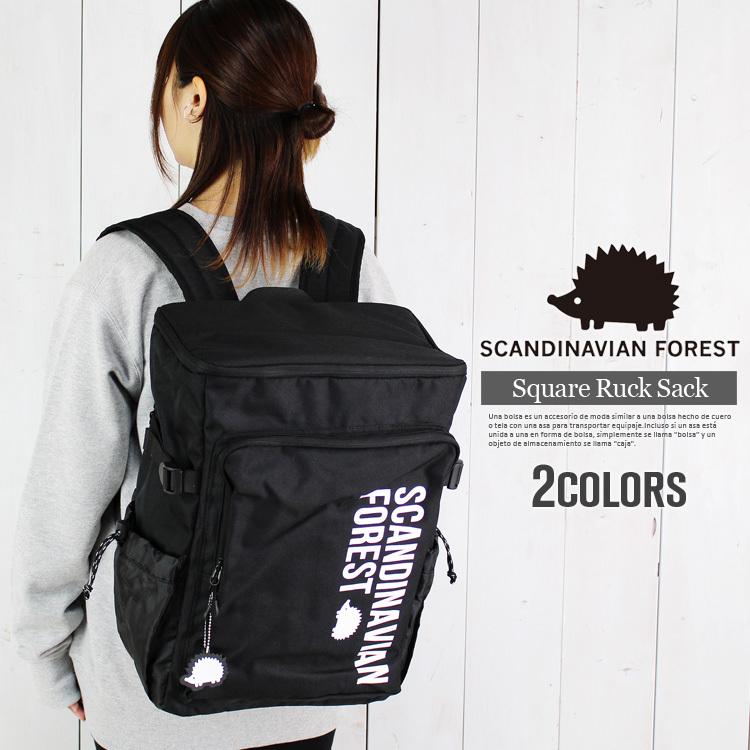 Scandinavian Forest アクティブプリント ボックスリュック スポーツ リュックサック 通学 スクールバッグ 通勤 旅行 ハリネズミチャーム ブランドロゴ Kesf225n1 Studio R 通販 Yahoo ショッピング