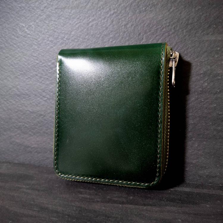 正規品 日本製 新喜皮革 コードバン レザー ラウンドジップ ウォレット