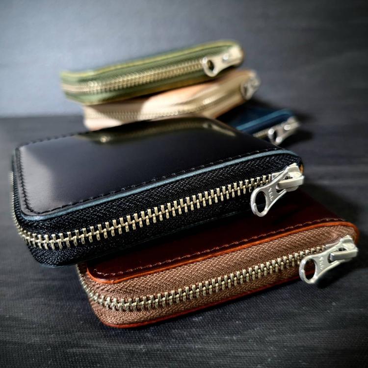 正規品 日本製 新喜皮革 コードバン レザー ラウンドジップ ウォレット