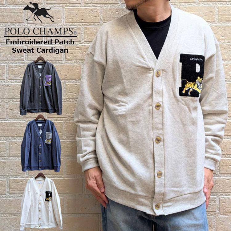 POLO CHAMPS スウェット カーディガン ポロチャンプス サガラワッペン