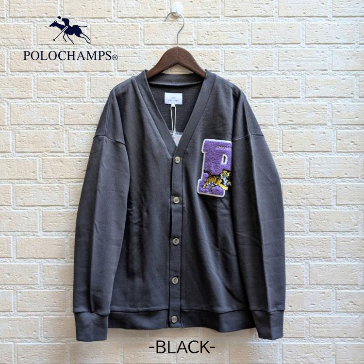 POLO CHAMPS スウェット カーディガン ポロチャンプス サガラワッペン