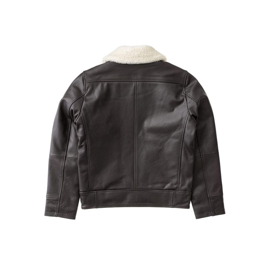 NudieJeans アビエーター レザー ジャケット AVIATOR LEATHER JACKET ヌーディージーンズ GREGER グレーゲル DARK BROWN 防寒 通勤 通学 旅行の画像