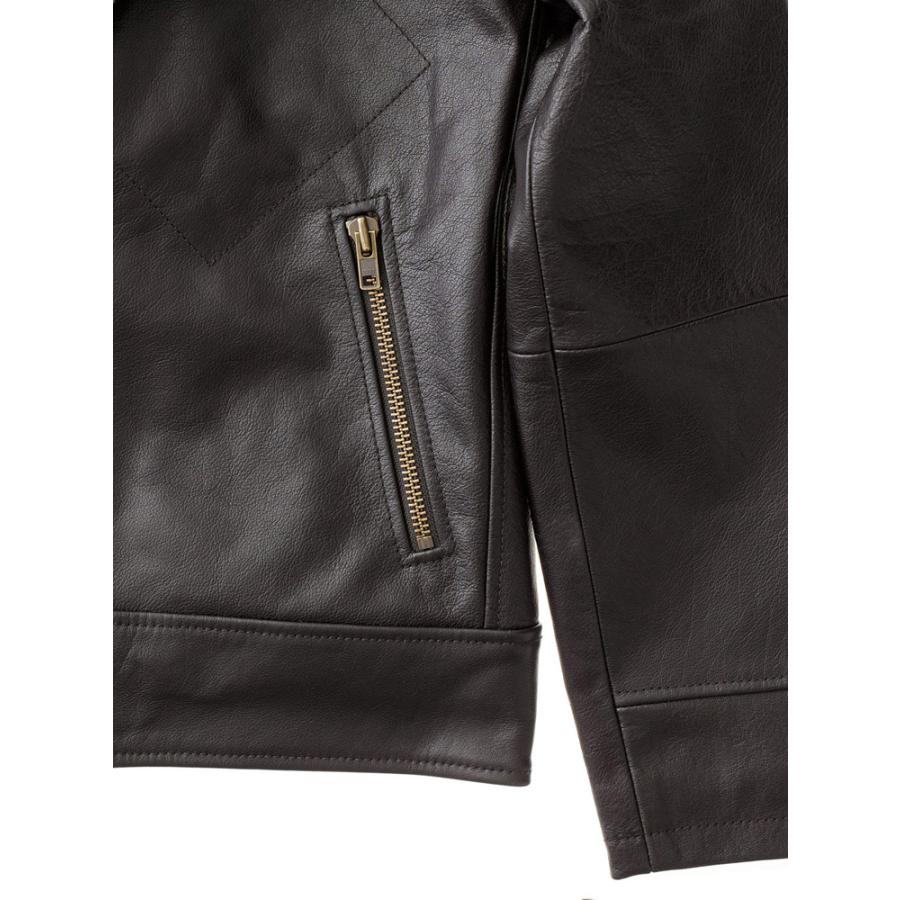 NudieJeans アビエーター レザー ジャケット AVIATOR LEATHER JACKET ヌーディージーンズ GREGER グレーゲル DARK BROWN 防寒 通勤 通学 旅行の画像