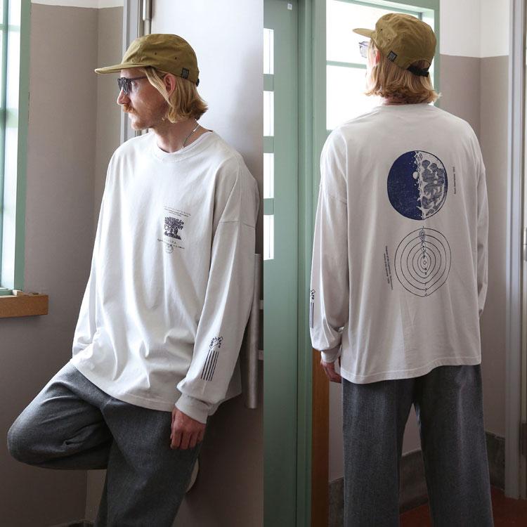 QUOLT 長袖Tシャツ クオルト ロンティー クルーネック ワイド 長袖 プリント Tシャツ ユニセックス 【GALILEO TEE】 キャンプ フェス プレゼント 901t-1814 quolt（クオルト） ワイド 長袖Tシャツ クルーネック プリントTee