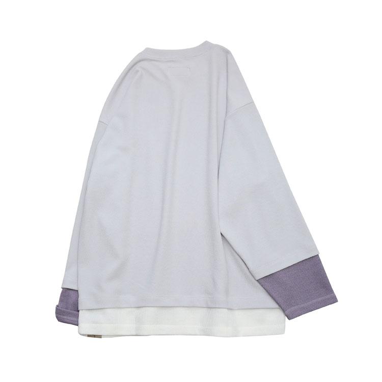 quolt（クオルト） レイヤード状 リブニット ニットソー 長袖 Tシャツ